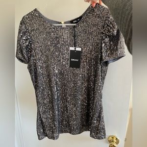 DKNY sequin top, size S